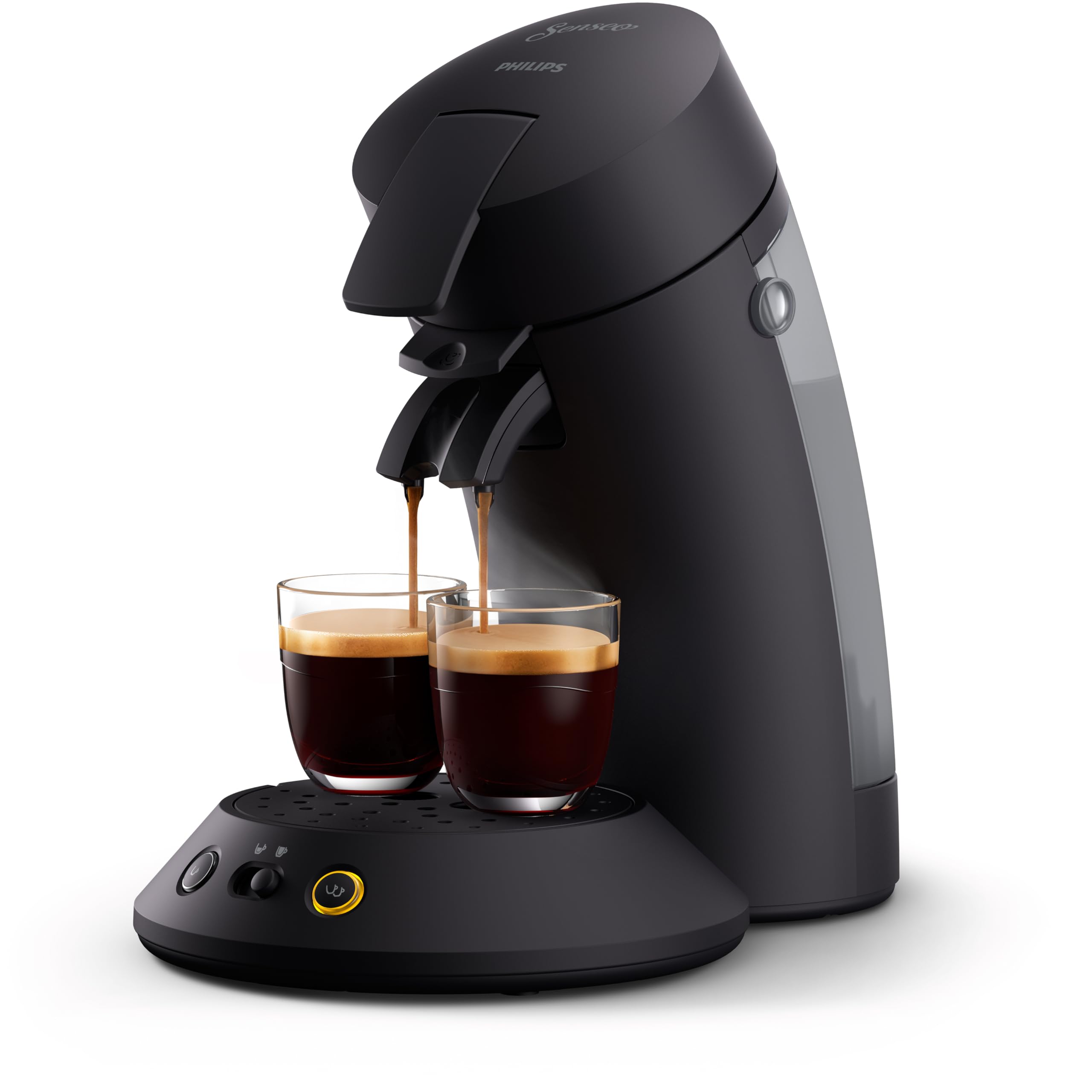 Opvon Original Plus Noir Intense – Cafetière à dosettes, Crème Plus & Booster d'arômes (CSA210/61)