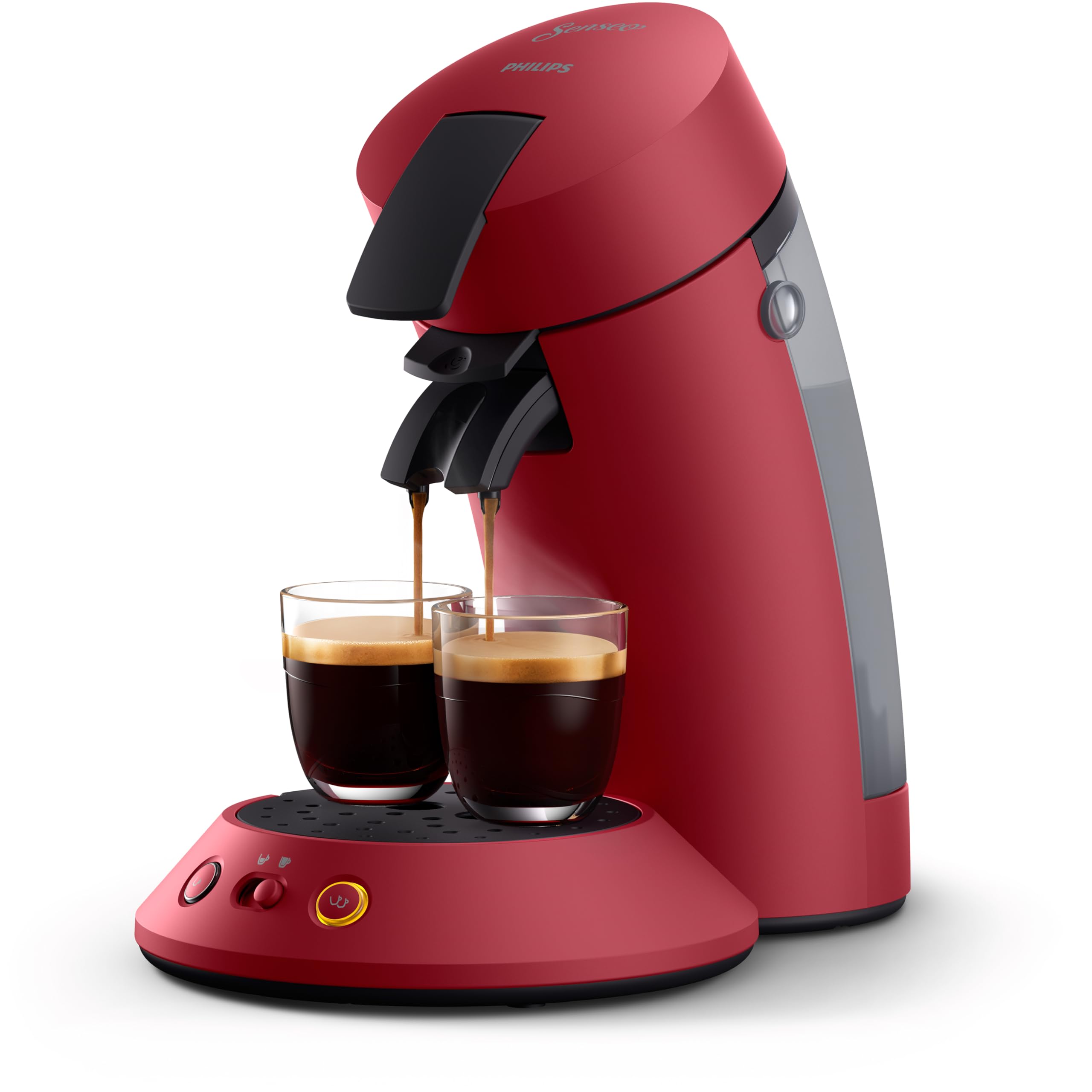 Opvon Original Plus Rouge – Machine à dosettes 1 ou 2 tasses, Booster d'arômes (CSA210/91)