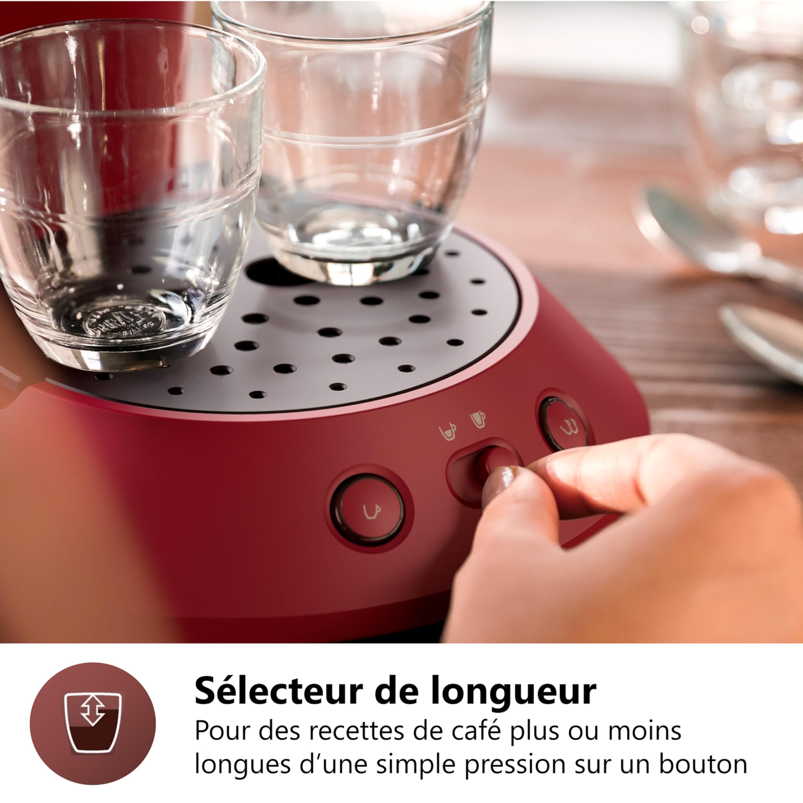 Opvon machine à dosettes Rouge – vue 3